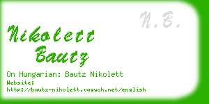 nikolett bautz business card